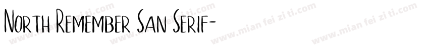 North Remember San Serif字体转换